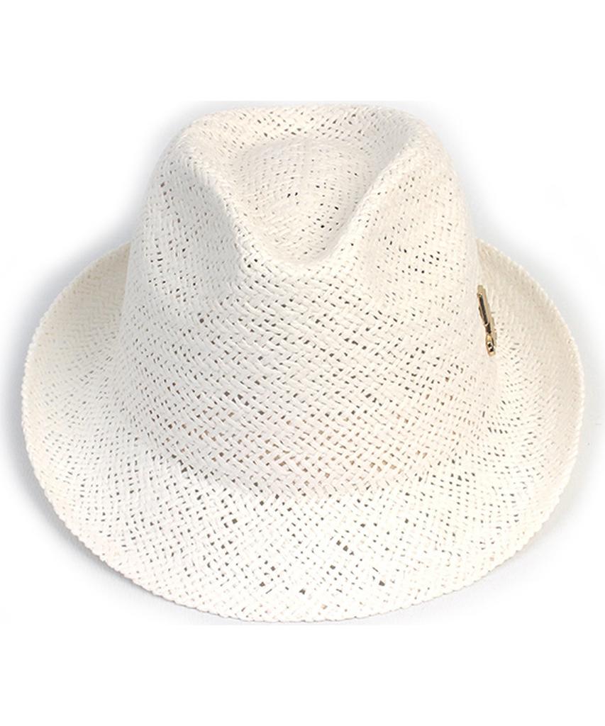 Yunibeosyeolkemiseuteuli Bu Swing Simple White Fedora Summer Hat