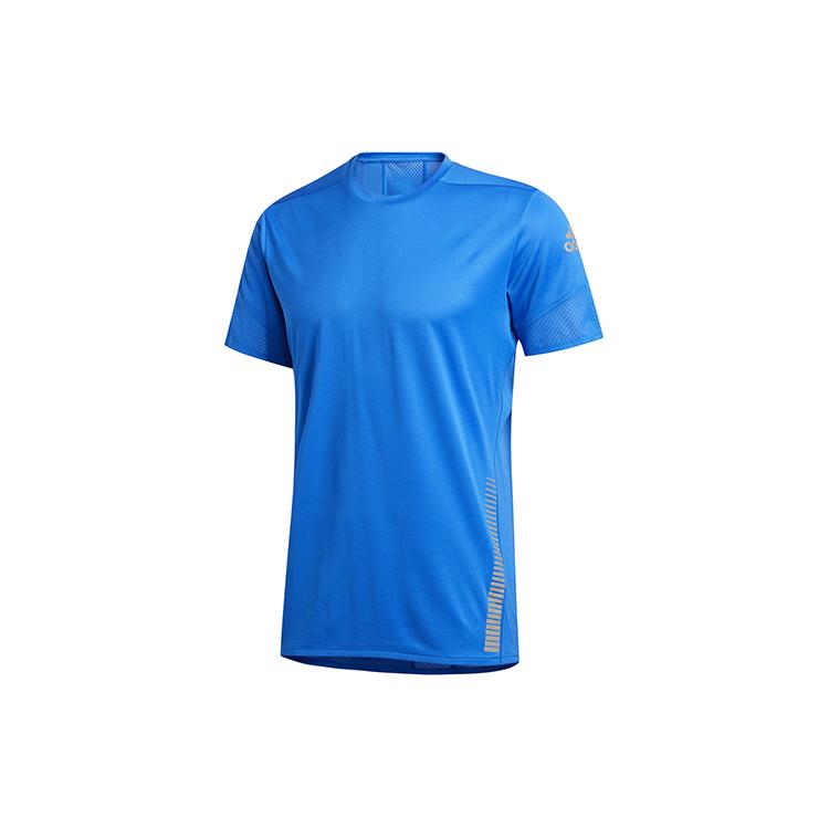 Adidas T-Shirts Men's Honor Blue Crew Neck Moderate Straight Fit GI4593