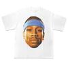 Summer Basketball Star Allen Iverson American Short Sleeves Tshirt Round Neck Loose Cotton Basketball Short Sleeve Streetwear