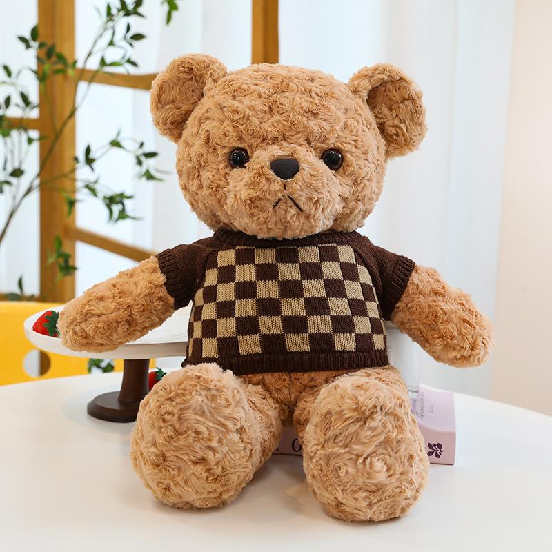 Sweater Teddy Bear Doll Plush Toy Large Hug Bear Soothing Bear Brown Bear Valentine's Day Gift