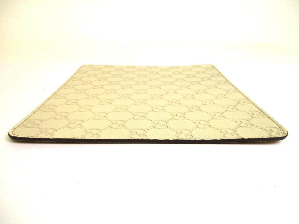 Authentisches GUCCI Guccissima Beige Leder Mauspad #a844 Aufgearbeitet
