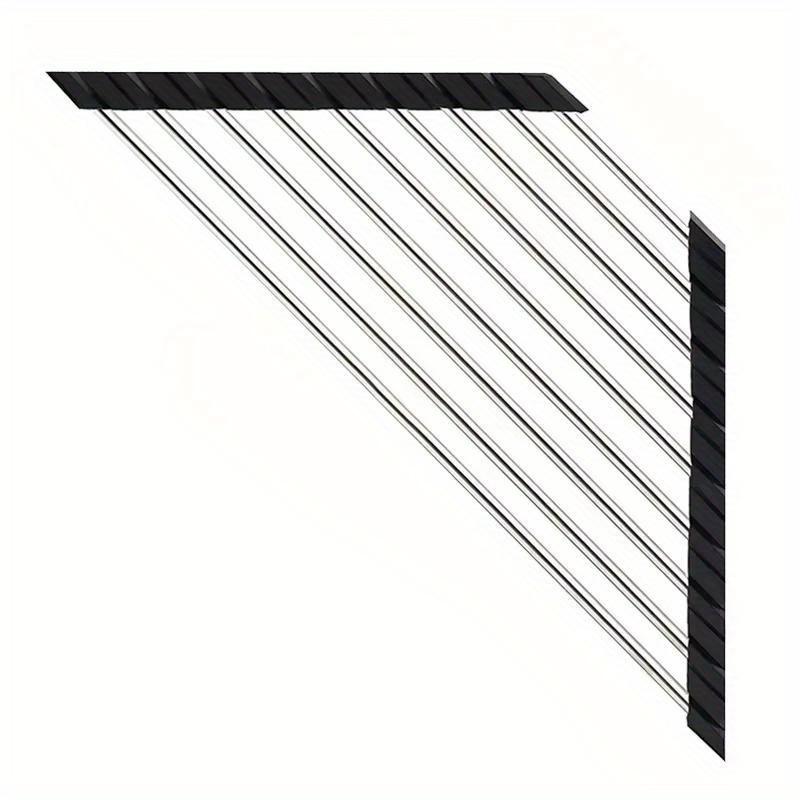 

Свернуть треугольную сушилку для посуды, органайзер для кухонной мойки, уголок над раковиной, губка, держатель для тряпки, складная сушилка из нержавеющей стали чёрный