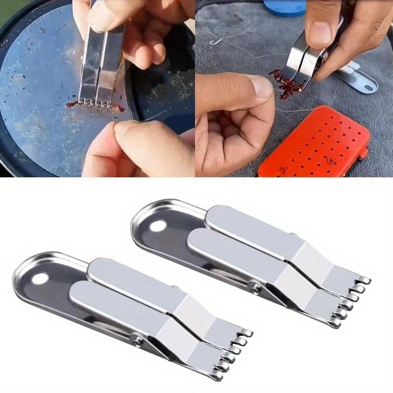 3PCS Earthworm Baiting Device Earthworm Clip Hook Fast Baiting Multifunction Clip