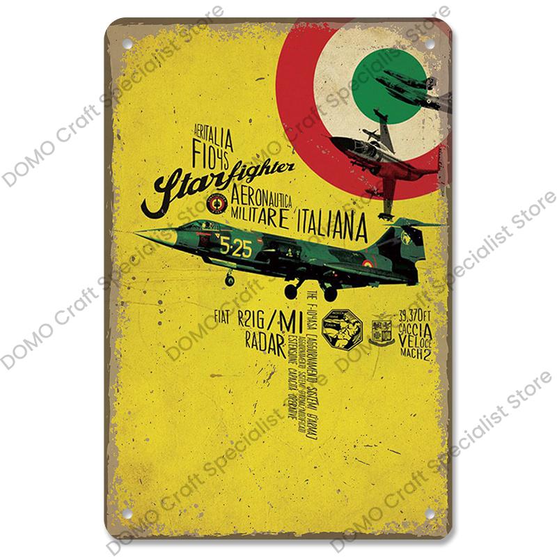 Airplane Poster Metal Tin Signs Vintage Model Plane Meeting Aerien Metal Plate Wall Decor Bar Club Garage Home