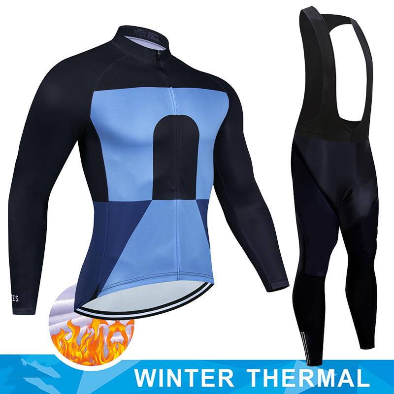 2026 Winter Velvet Warm Cycling Clothing Winter Thermal Fleece Clothing Men Road Bike Uniform Suit Bicycle Pants Set Jerseys Sports Clothes