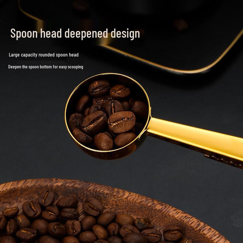 Stainless Steel Multi-Functional Clip Spoon for Snacks, Tea Bags, Milk Powder, and Coffee