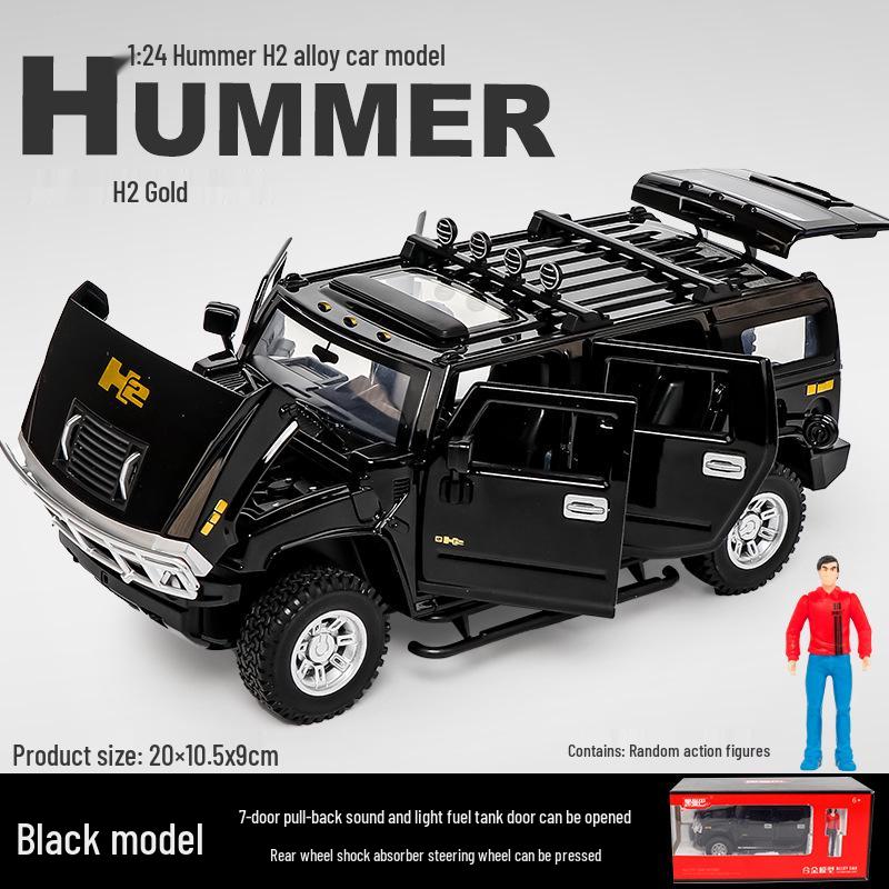 1:24 G63 Alloy Off-Road Toy Car, Six-Doors Open, Light & Sound, Pull-Back Action for Kids