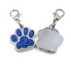 Dog Cat Collar Tag Pendant Pet Accessories Paw Glitter Pendant Keychain