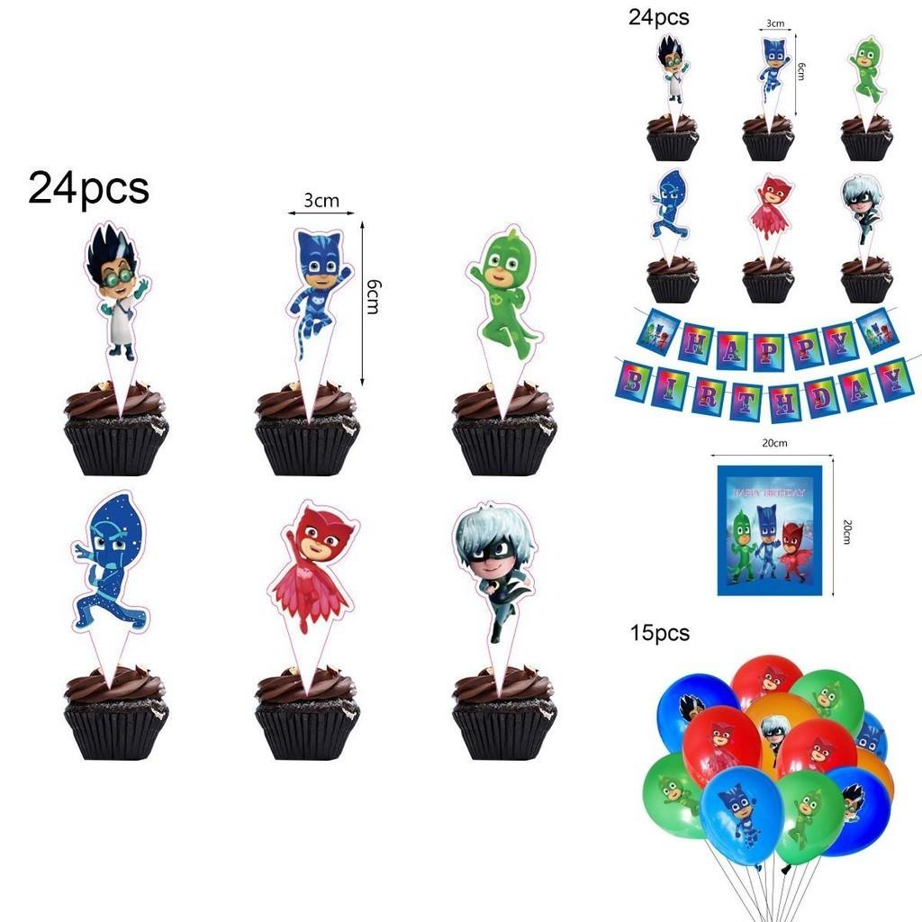 Pj Masks Theme Birthday Party Supplies With Cheerful Decor And Festive Tableware