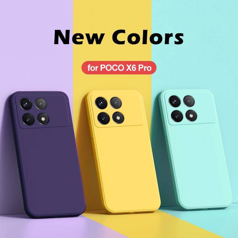 Luxus Original Flüssigsilikon Soft Cover für Xiaomi Poco X6 Pro Poco X 6 Pro X6pro Pocox6 Pro 5G Telefonhülle