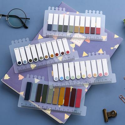 Haftnotiz-Index-Etikettenaufkleber, abnehmbarer, wasserdichter fluoreszierender Etikettenaufkleber, Loseblatt-Indexaufkleber für Studenten