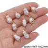 Natural Freshwater Pearls Irregular Gold Edging Double Hanging Pendants For DIY Necklace Bracelet Earrings Jewelry Making