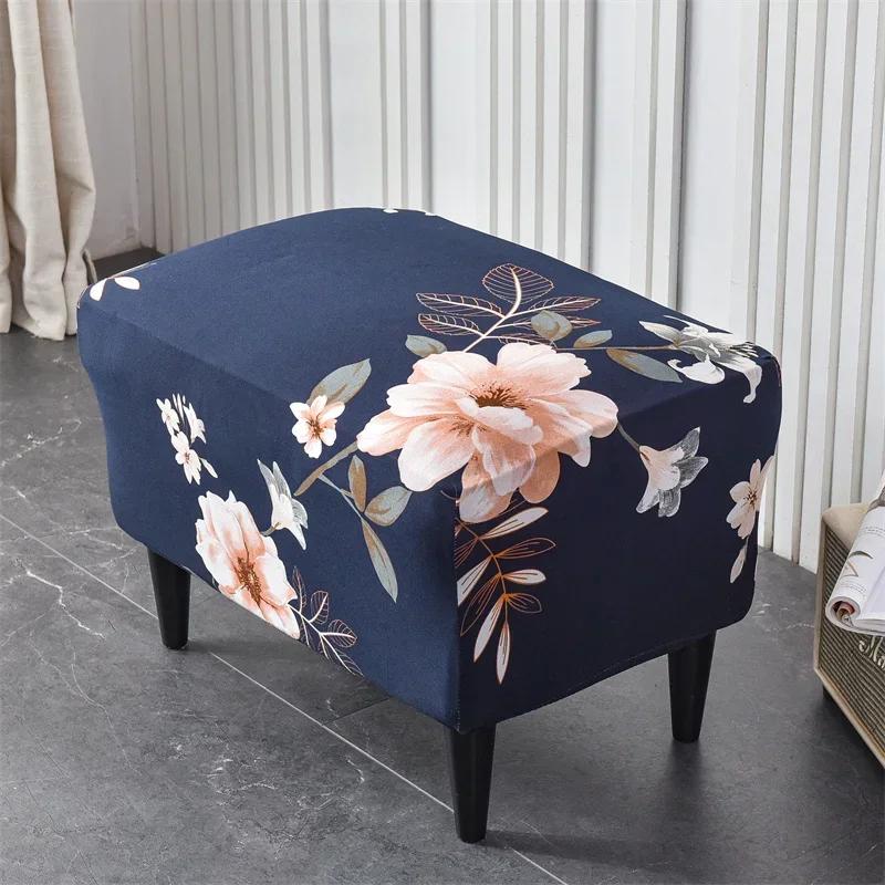 Floral Printed Wing Chair Cover Stretch Spandex Armchair Covers Nordic Removable Relax Sofa Slipcovers With Seat Cushion Covers