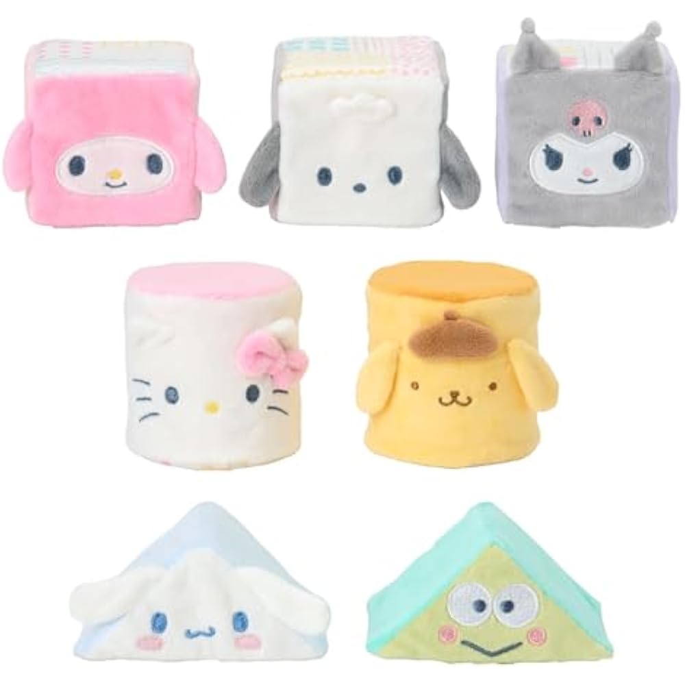 Sanrio (Sanrio Baby) Washable Tsumiki Asobi Sanrio Characters Hello Kitty My Melody Kuromi Cinnam...