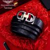 Armani Men's Automatic Buckle Cowhide Leather Belt - Casual Fashion for Young and Middle-Aged Men
