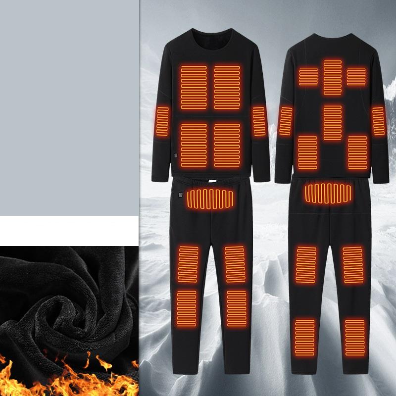 Winter Thermische Beheizte Jacke Männer Weste Beheizte Unterwäsche männer Ski Anzug USB Elektrische Heizung Kleidung Fleece Thermische Lange Unterhosen