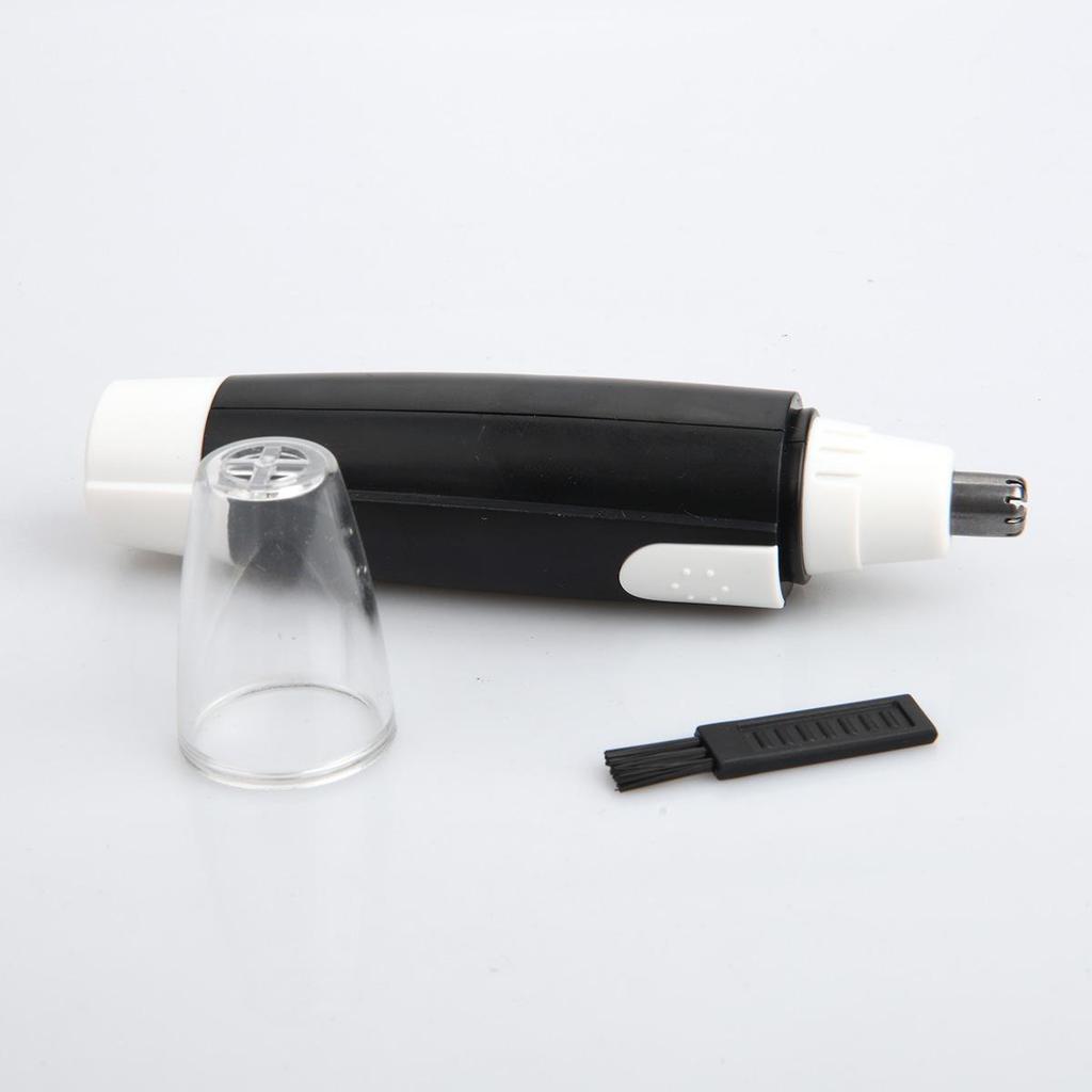 Portable Electric Nose & Ear Hair Trimmer for Men and Women - Black, No Paint.