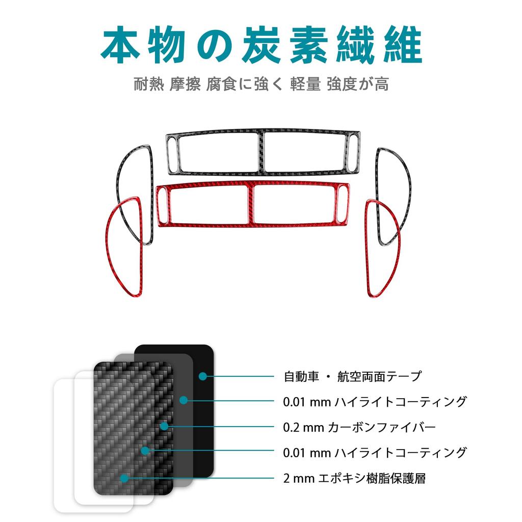 AIRSPEED Carbon Fiber Interior Center Control Air Conditioning Vent Sticker for SLK R171 Interior with Tape Mercedes-Benz (2nd Generation, 2004-2010)