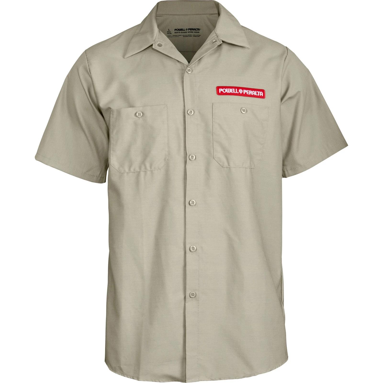 Powell Peralta Skateboards Work Shirt Supreme Khaki L