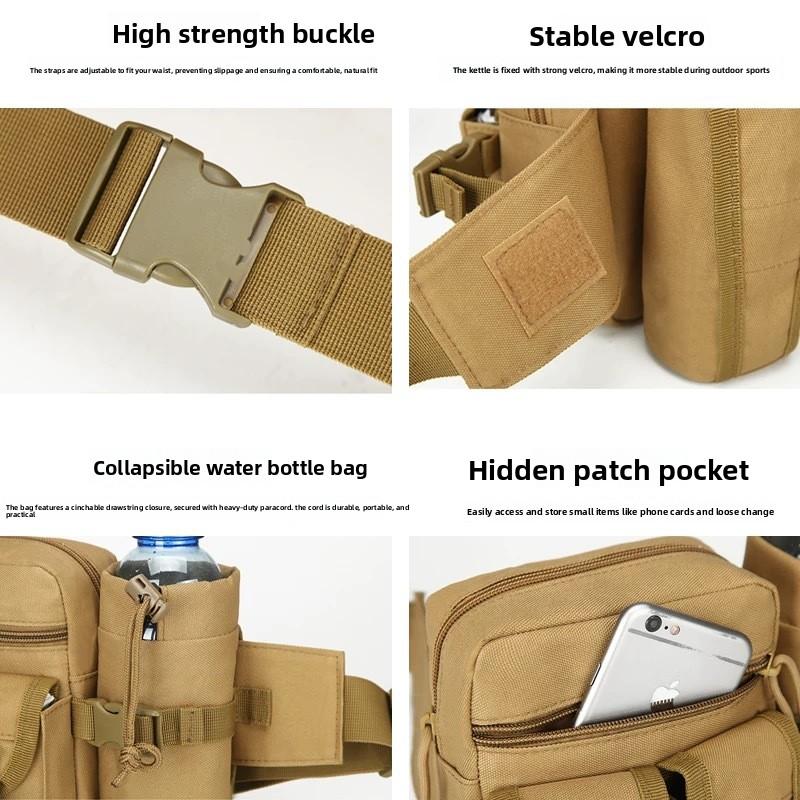 Outdoor Running Multifunctional Sports Waist Pack Hidden Water Bottle Bag Anti-theft Phone Pocket Tactical Fanny Pack Fitness