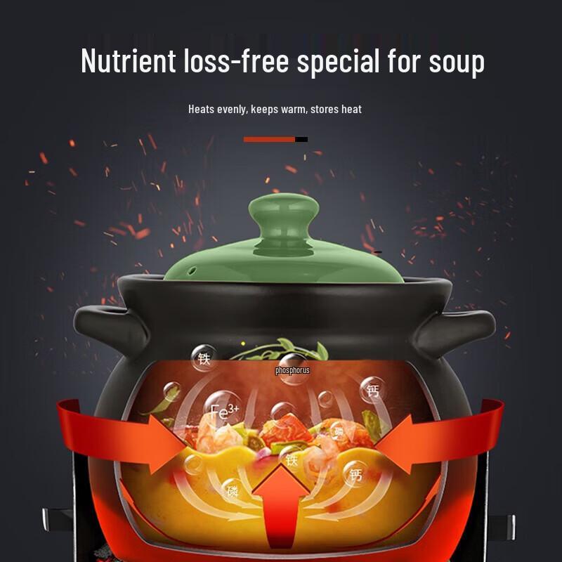 COOKER KING 4L High-Temperature Ceramic Stew Pot