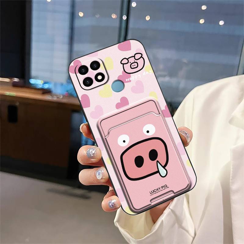 Cover Full wrap Phone Case For OPPO A15 4G/A15S/A35 2021 Durable Anti-knock Card sleeve Graffiti Soft case Cute TPU