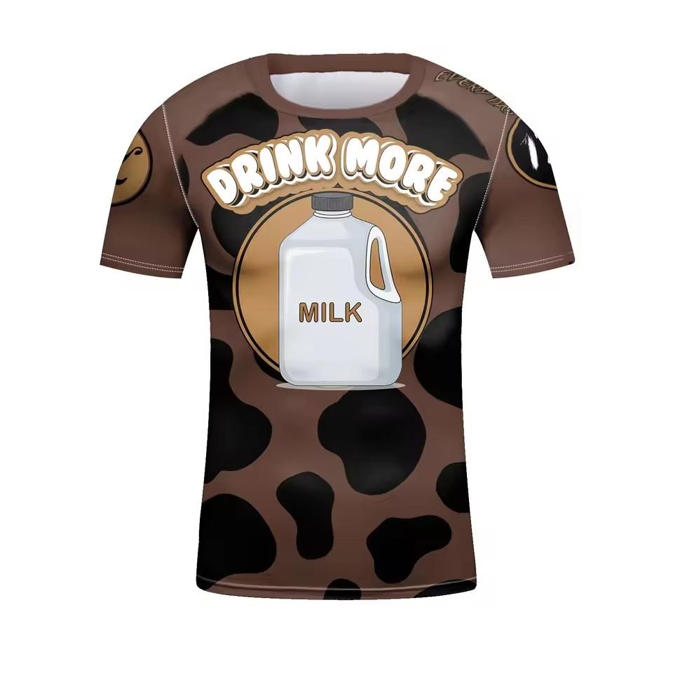 Short Sleeve 3D Printed T-Shirt Breathable Drying Suitable Outdoor Sports Fitness Motorcycle Riding Multi Pattern Optional