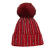 Fashion New Handmade Electric Drill Niche Temperament Knitted Hat Hairball Decoration Literary and Sweet Wool Hat