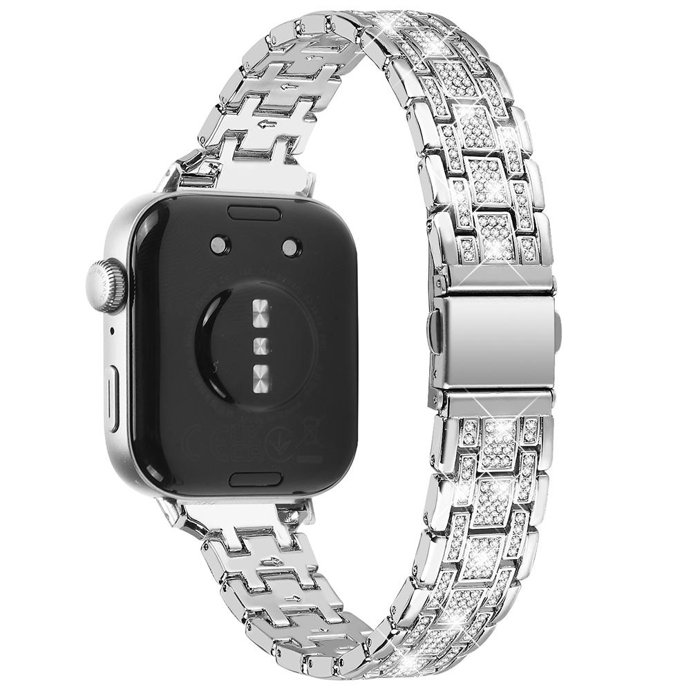 

Для Huawei Watch Fit 3 Ремешок для часов со стразами Металлический браслет с пятью звеньями Gold