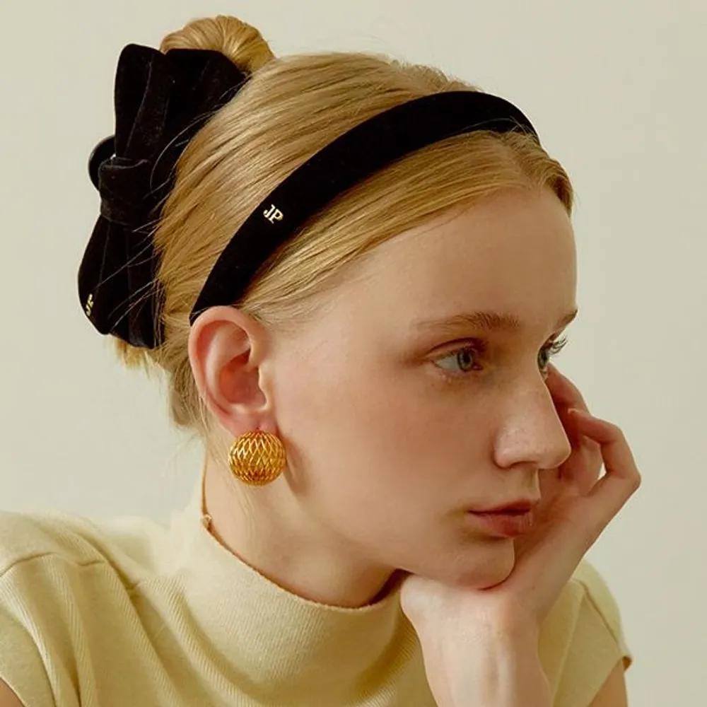 Velvet Hairband JP-23-370HB Navy
