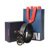smooth finish split leather auto-buckle belt