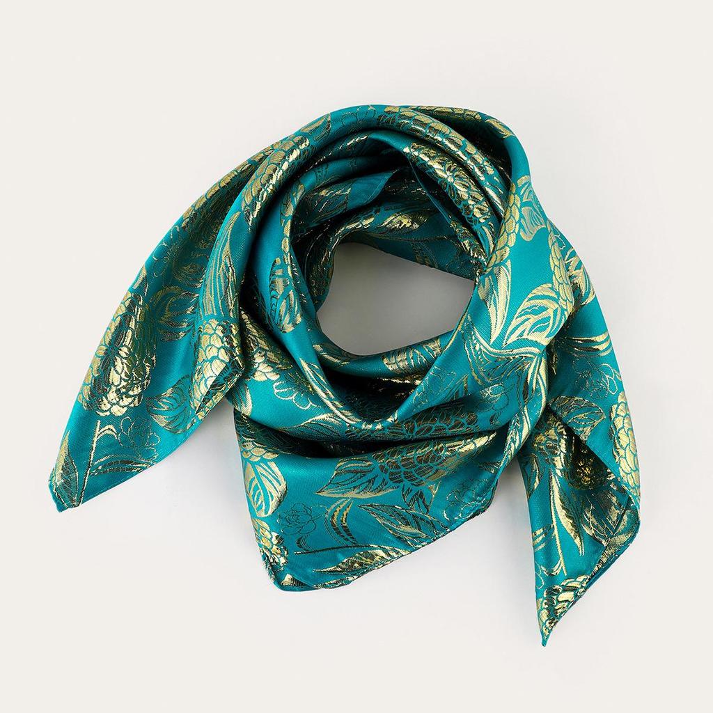 Women's Ethnic Style Silk Jacquard Square Headscarf and Shawl