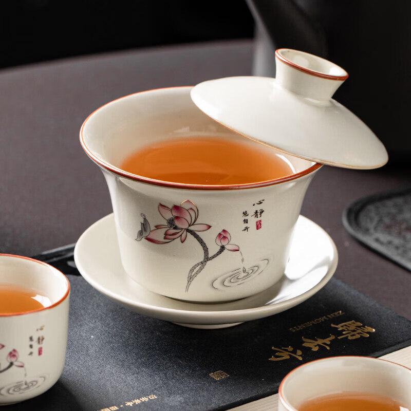 Qiwei Ru Kiln Non-Scalding Ceramic Gaiwan