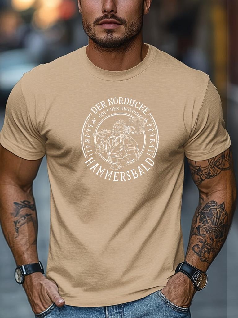 Unisexs TShirt Simple and Stylish Clean and Minimalist Unisexs DER NORDISCHE HAMMERSBALD Print Unisexs Tshirts for Summer Unisex