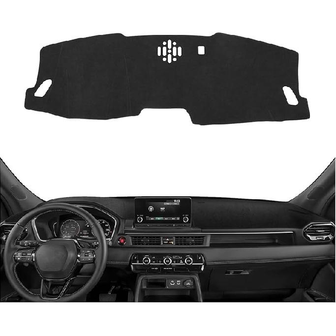 YOJOJOCO Dash Cover For Honda Pilot 2026 2025 2024 (Without HUD) Accessories Flannel Dashboard Cover Dash Mat Center Console Cover Sunshield