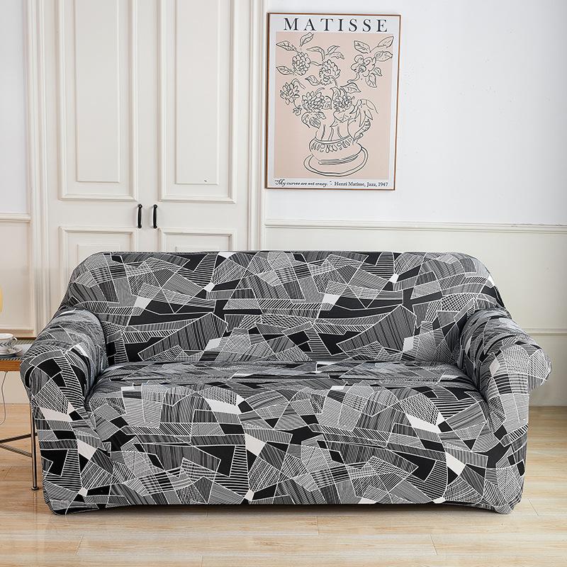Elastic All Inclusive Printed Sofa Cover Easy To Install Sofa Protector for Living Room Anti-Wear Home Decor for All Seasons