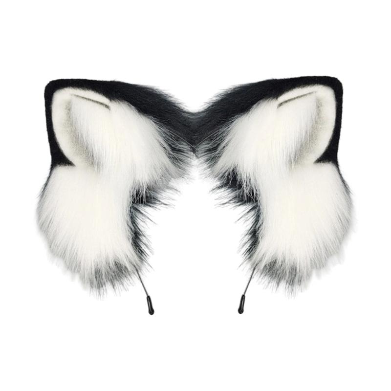 Handgefertigtes Kunstfell Katzenohren Stirnband Animie Kopfschmuck für Damen und Teenager Cosplay Kostüm Party Verkleidungs Accessoires