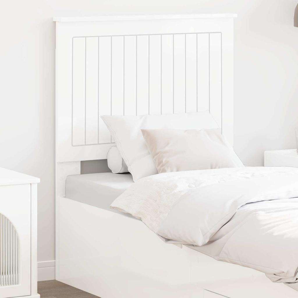 Headboard with Glossy White Headboard 75 Cm Particleboard