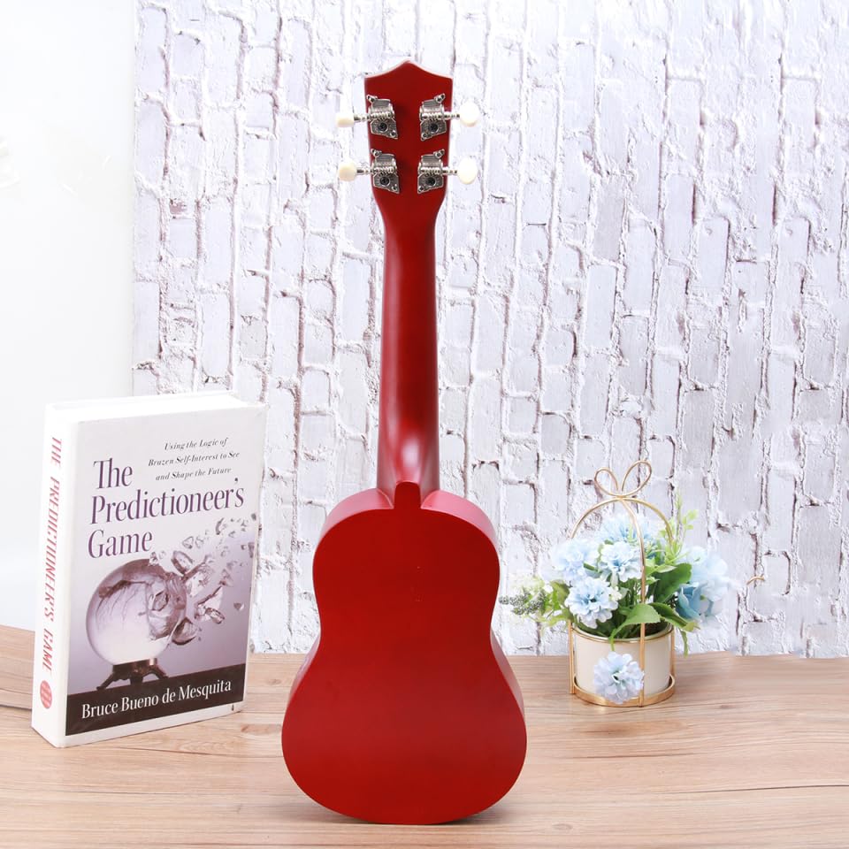 Artibetter 21 Inch Ukulele Guitar Ukulele Interesting Introductory Beginner Starter Musical Solid Wood Instrument Model (Burley Wood)