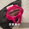 Lightweight Embroidery Shoulder Bags for Women Drawstring Design Large Capacity Ladies Casual Tote Simple Female Handbags