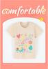 2026 Summer Girls' Floral Print Short-Sleeve Round-Neck T-shirt - European & American Style
