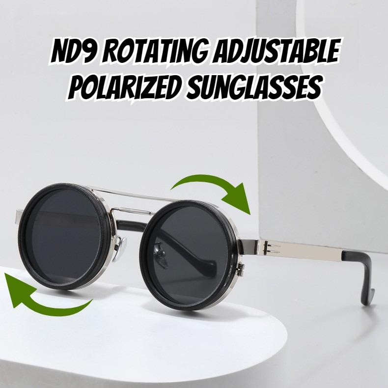 Nd 9-Speed Adjustable Polarized Sunglasses Rotating Light-Reducing Polarized Sunglasses Uv400 Driving Eye Protection Glasses