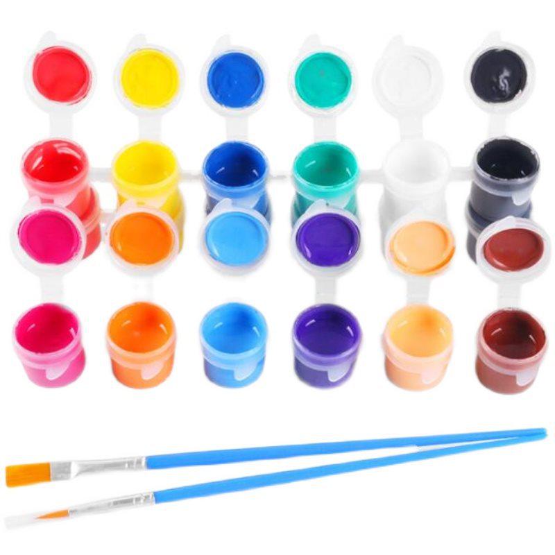 12-Color Waterproof Pigment Set for Kids - DIY Art, Graffiti, and Plaster Painting with 6 Interconnected Pigment Strips