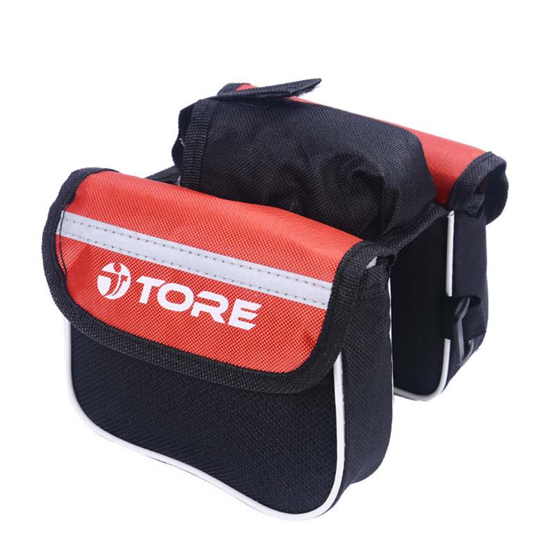 Bike Cycling Bicycle Frame Pannier Saddle Front Tube Bag Double Sides Bags