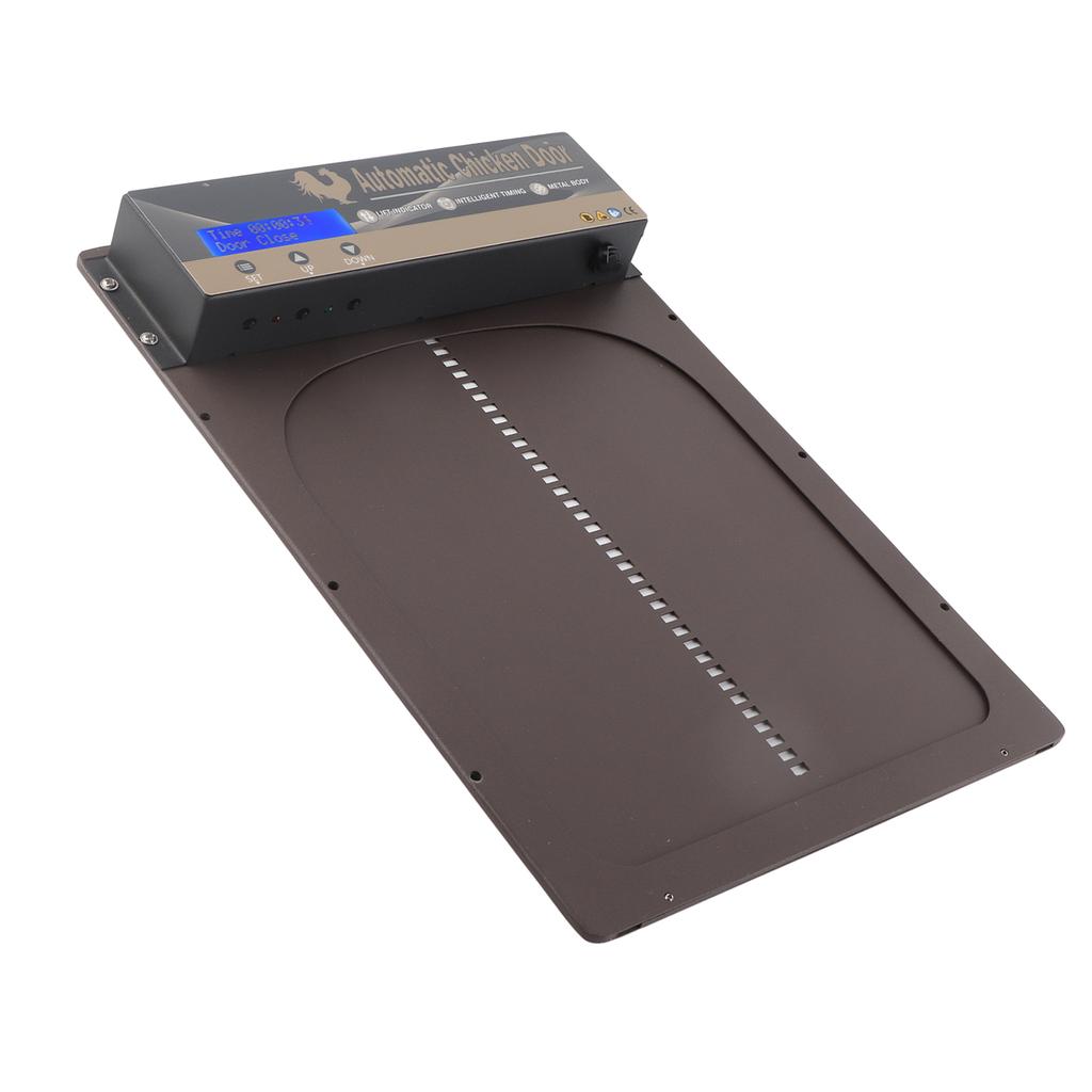 Automatic Chicken Coop Door with Timer Aluminum Alloy LED HD Display Battery Powered Auto Chicken