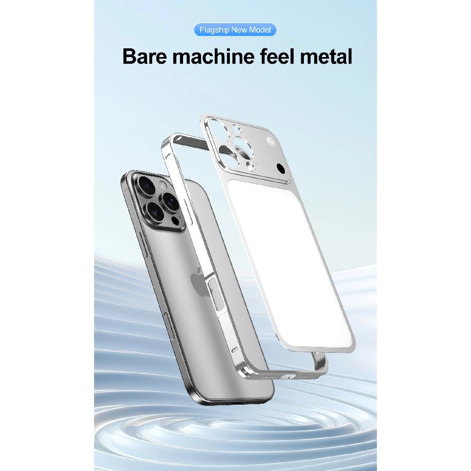 Odpinany Metalowy Tył Błyskawicznie Zmień 17 Etui Dla iPhone 16 15 14 13 Pro Max Uczucie Gołego Telefonu Osłona Obiektywu Matowa Osłona Ochronna