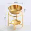 Vierfach Edelstahlschale Goldener Aromatherapie-Ofen Ätherisches Öl Heizlicht Haushalts Wachsschmelzlicht