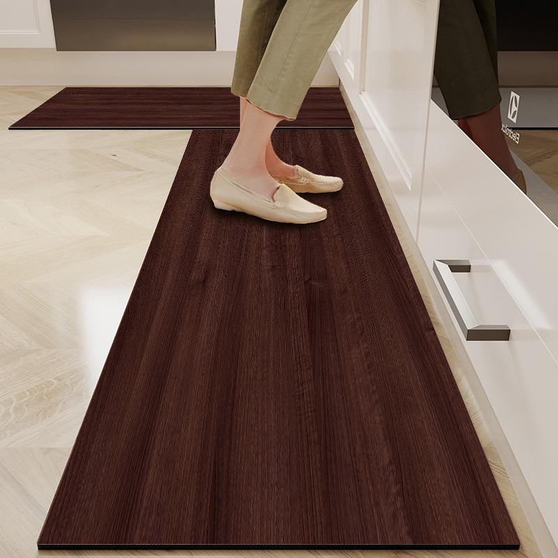 

Кухонный коврик Простой под дерево Маслостойкий Водонепроницаемый Ковер ПВХ Кожа Домашний Устойчивый к царапинам Износостойкий Коврик Alfombra 1pc 50x80cm