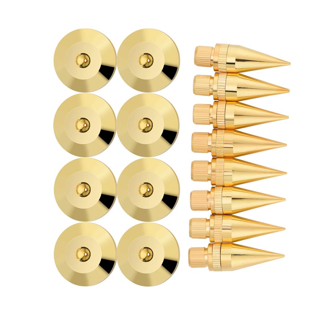 8 Pairs 6 x 36MM Copper Speaker Spike Isolation Stand Base Pad Feet Mat