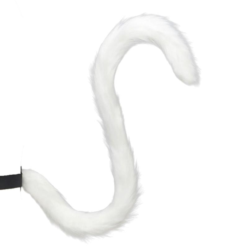 Cats Costume Accessories Cats Ear Headband Plush Tail Anime Cosplay Outfit for Women Masquerade Halloween Role Play